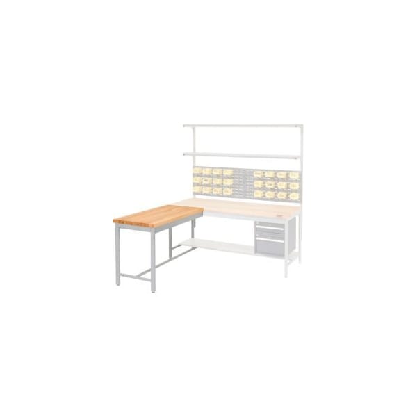Global Equipment 48 x 30 Euro Style Production Workbench Return - Maple Square Edge - Gray 651417 - main